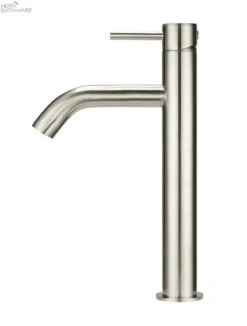 Piccola Tall Basin Mixer Tap With 130mm Spout | Meir -HERA BATHWARE piccola tall basin mixer tap with 130mm spout meirbrushed nickeltapwaremeir 369448