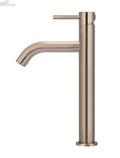 Piccola Tall Basin Mixer Tap With 130mm Spout | Meir -HERA BATHWARE piccola tall basin mixer tap with 130mm spout meirchampagnetapwaremeir 576038