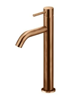 Piccola Tall Basin Mixer Tap With 130mm Spout | Meir -HERA BATHWARE piccola tall basin mixer tap with 130mm spout meirlustre bronzetapwaremeir 323055