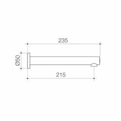 Pin Bath Spout Outlet | Caroma -HERA BATHWARE pin bath spout outlet caroma215mmchromebath spoutcaroma 411996