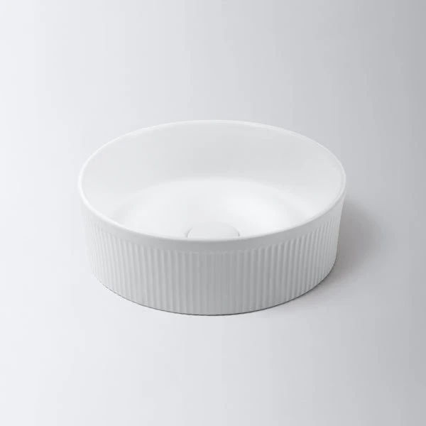 Piper Fluted Circle Above Counter Basin | Eight Quarter | EQFL 2 Piper Fluted Circle Above Counter Basin | Eight Quarter | EQFL - Image 2