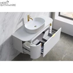 Plateau 1500mm Wall Hung Vanity | Double Bowls -HERA BATHWARE plateau 1500mm wall hung vanity double bowlscabinet onlymatte whitevanitiessunny group 406117