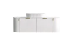 Plateau 1500mm Wall Hung Vanity | Double Bowls -HERA BATHWARE plateau 1500mm wall hung vanity double bowlscabinet onlymatte whitevanitiessunny group 889556