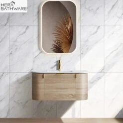 Plateau 1500mm Wall Hung Vanity | Double Bowls -HERA BATHWARE plateau 1500mm wall hung vanity double bowlscabinet onlyprime oakvanitiessunny group 260230