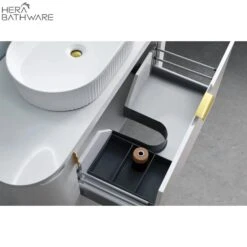 Plateau 1500mm Wall Hung Vanity | Single Bowl -HERA BATHWARE plateau 1500mm wall hung vanity single bowlcabinet onlymatte whitevanitiessunny group 372822