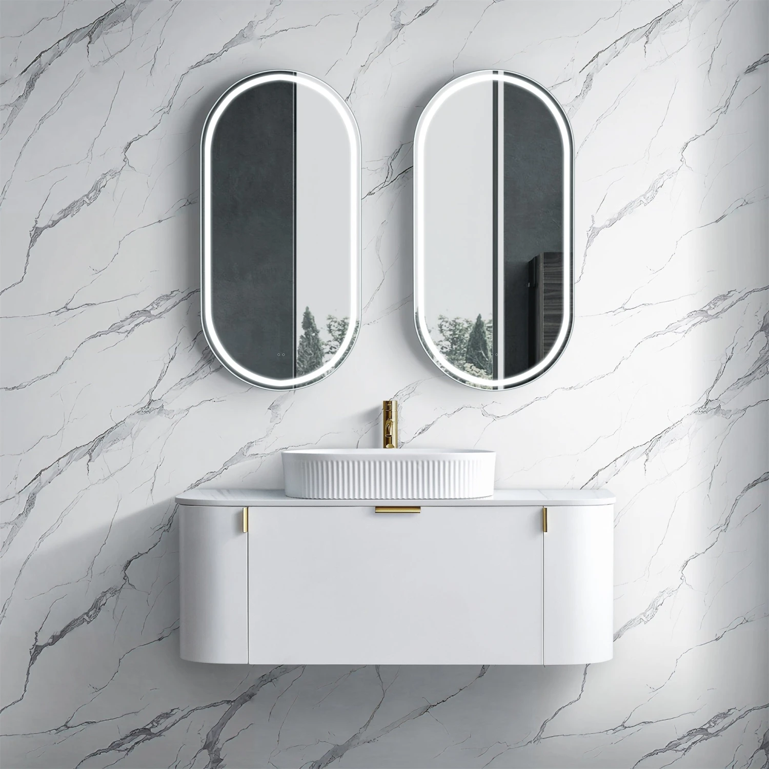 Plateau 900mm Wall Hung Vanity 2 Plateau 900mm Wall Hung Vanity - Image 2