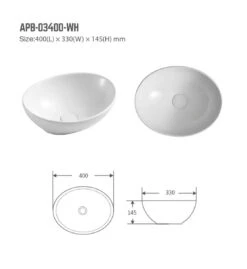 PORCELAIN 2ND - Curved Ceramic Basin -HERA BATHWARE porcelain 2nd curved ceramic basingloss whiteabove counter basinbnk 528473