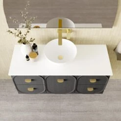 Port | 600mm Wall Hung Vanity -HERA BATHWARE port 600mm wall hung vanitycaesarstonedekton above countervanitiesmarquis 808629