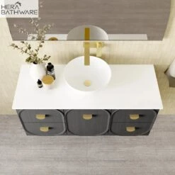 Port | 900mm Wall Hung Vanity -HERA BATHWARE port 900mm wall hung vanitycenter bowlcaesarstonedekton above countervanitiesmarquis 697609