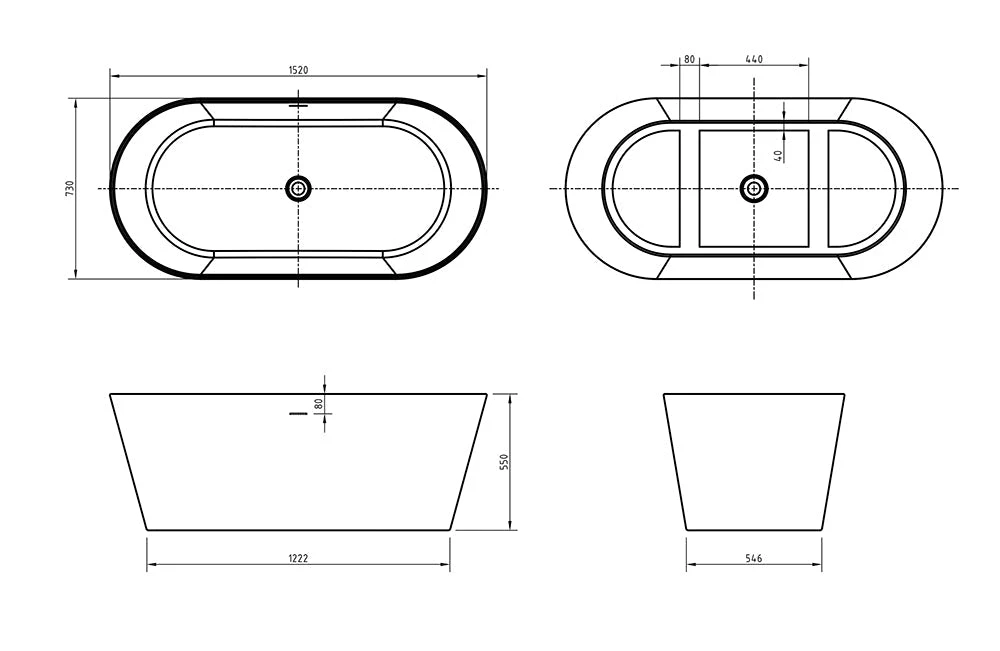 Prato Plus Free Standing Bathtub - Gloss White 6 Prato Plus Free Standing Bathtub - Gloss White - Image 6