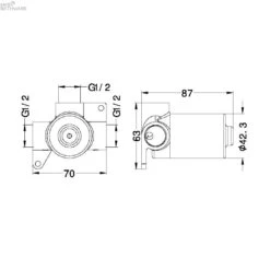 PREMIUM 35MM Universal Shower Mixer - InWall Body Only - NRUB002P BIANCA, MECCA