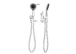 Project Round Shower On Bracket 4 Star | Nero -HERA BATHWARE project round shower on bracket 4 star nerobrushed goldhand showernero tapware 659637