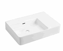 Quado Rectangular Shelf Basin 605×420 With Shelf -HERA BATHWARE quado rectangular shelf basin 605420 with shelf0 tapholeright hand shelfabove counter basinjohnson suisse 372714