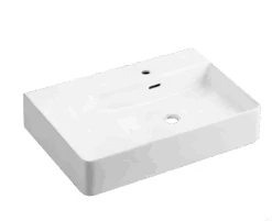 Quado Rectangular Shelf Basin 605×420 With Shelf -HERA BATHWARE quado rectangular shelf basin 605420 with shelf1th tapholeleft hand shelfabove counter basinjohnson suisse 335656