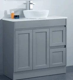 Quinn Free Standing Vanity Single Bowl - 1200mm -HERA BATHWARE quinn free standing vanity single bowl 1200mmmatte greyvanitiessunny group 946050