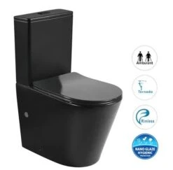 Radiant 3 Colours Tornado Rimless Toilet -HERA BATHWARE radiant 3 colours tornado rimless toiletrt cisternmatte blacktoiletinspire bathware 885464