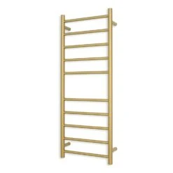 Radiant Round Ladder Towel 10 Bars 430x1100mm RTR430 (240V) | Radiant -HERA BATHWARE radiant round ladder towel 10 bars 430x1100mm rtr430 240v radiantbottom leftbrushed goldheated towel railradiant 358668