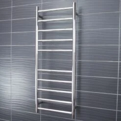 Radiant Round Ladder Towel 10 Bars 430x1100mm RTR430 (240V) | Radiant -HERA BATHWARE radiant round ladder towel 10 bars 430x1100mm rtr430 240v radiantbottom leftbrushed satinheated towel railradiant 429873