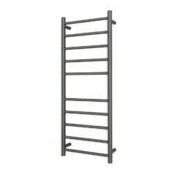 Radiant Round Ladder Towel 10 Bars 430x1100mm RTR430 (240V) | Radiant -HERA BATHWARE radiant round ladder towel 10 bars 430x1100mm rtr430 240v radiantbottom leftgun metal greyheated towel railradiant 423006