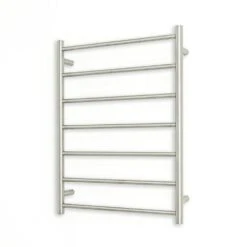 Radiant Round Ladder Towel 7 Bars 600x800mm RTR01 (240V) | Radiant -HERA BATHWARE radiant round ladder towel 7 bars 600x800mm rtr01 240vbottom leftbrushed satinheated towel railradiant 126915
