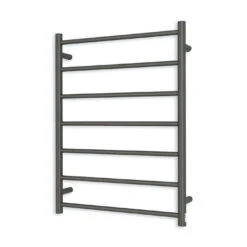 Radiant Round Ladder Towel 7 Bars 600x800mm RTR01 (240V) | Radiant -HERA BATHWARE radiant round ladder towel 7 bars 600x800mm rtr01 240vbottom leftgun metal greyheated towel railradiant 471793