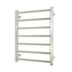 Radiant Square Ladder Towel 7 Bars 600x800mm STR01 (240V) | Radiant -HERA BATHWARE radiant square ladder towel 7 bars 600x800mm str01 240v radiantbottom leftbrushed satinheated towel railradiant 795401