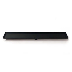 Radiant Tile Insert Floor Grate 900mm (38mm Outlet) -HERA BATHWARE radiant tile insert floor grate 800mm 74mm outletmatt blackwasteradiant 380013 2