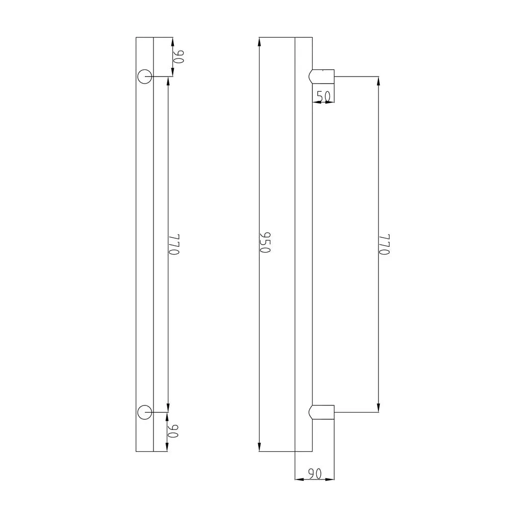 Radiant Vertical Single Heated Towel Bar (12v) - Brushed Gold 12 Radiant Vertical Single Heated Towel Bar (12v) - Brushed Gold - Image 12