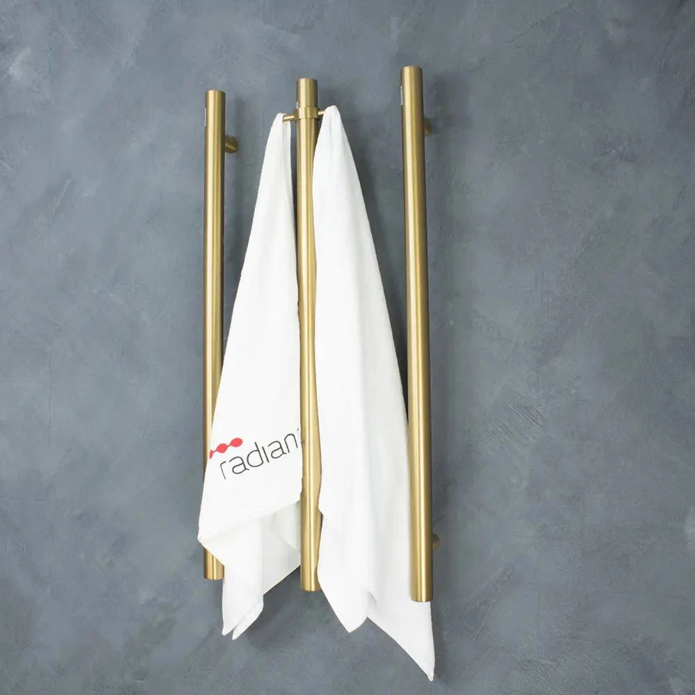 Radiant Vertical Single Heated Towel Bar (12v) - Brushed Gold 1 Radiant Vertical Single Heated Towel Bar (12v) - Brushed Gold