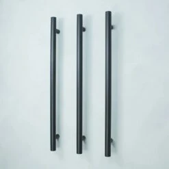 Radiant Vertical Single Heated Towel Bar (12v) - Matte Black