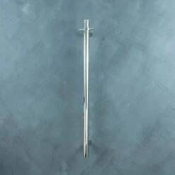 Radiant Vertical Single Heated Towel Bar (12v) - Polished Mirror -HERA BATHWARE radiant vertical single heated towel bar 12v polished mirrorchromeone vertical heated rail with hookheated towel railradiant 289827
