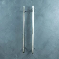 Radiant Vertical Single Heated Towel Bar (12v) - Polished Mirror -HERA BATHWARE radiant vertical single heated towel bar 12v polished mirrorchromeone vertical heated rail with hookheated towel railradiant 809793