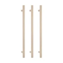 Radiant Vertical Single Heated Towel Bar (12v) - Warm Brushed Nickel -HERA BATHWARE radiant vertical single heated towel bar 12v warm brushed nickelwarm brushed nickelone vertical heated rail without hookheated towel railradiant 907298