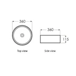 Radius Round Above Counter Basin -HERA BATHWARE radius round above counter basinmatte carrarabasininspire bathware 486530