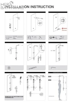 RAIN Round Shower Set Single Hose - Matte Black -HERA BATHWARE rain round shower set single hose matte blackmatte blackshower setnero tapware 202895