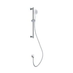 Rain Shower Rail With Push Button Shower - Chrome