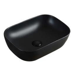 Rectangle Ceramic Basin - 500x400x145mm -HERA BATHWARE rectangle ceramic basin 500x400x145mmmatte blackbella vista 779222