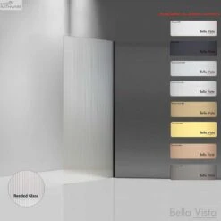 2100mm Height Reeded Glass Frameless Shower Panels