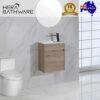 Revit Timber Look Wall Hung Mini Vanity 465mm