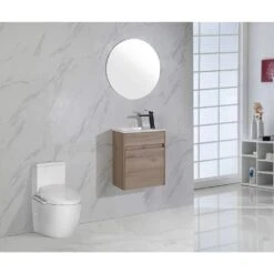 Revit Timber Look Wall Hung Mini Vanity 465mm -HERA BATHWARE revit timber look wall hung mini vanity 465mmcabinet onlyvanitiesaulic 584453