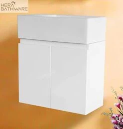Rio Gloss White Wall Hung Mini Vanity 250mm Depth