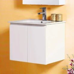 Rio Gloss White Wall Hung Vanity - 600mm