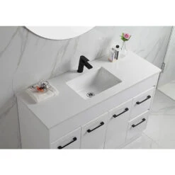 Rocky Gloss White Free Standing Vanity - 900mm Drawers On RIGHT -HERA BATHWARE rocky gloss white free standing vanity 900mm drawers on rightvanitiesaulic 325844