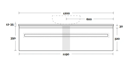 Rossi | 1200mm Wall Hung Vanity 3 Rossi | 1200mm Wall Hung Vanity - Image 3