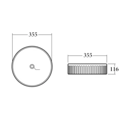Round Above Counter Grooved Basin -HERA BATHWARE round above counter grooved basinmatte blackabove counter basinbest bm 884631