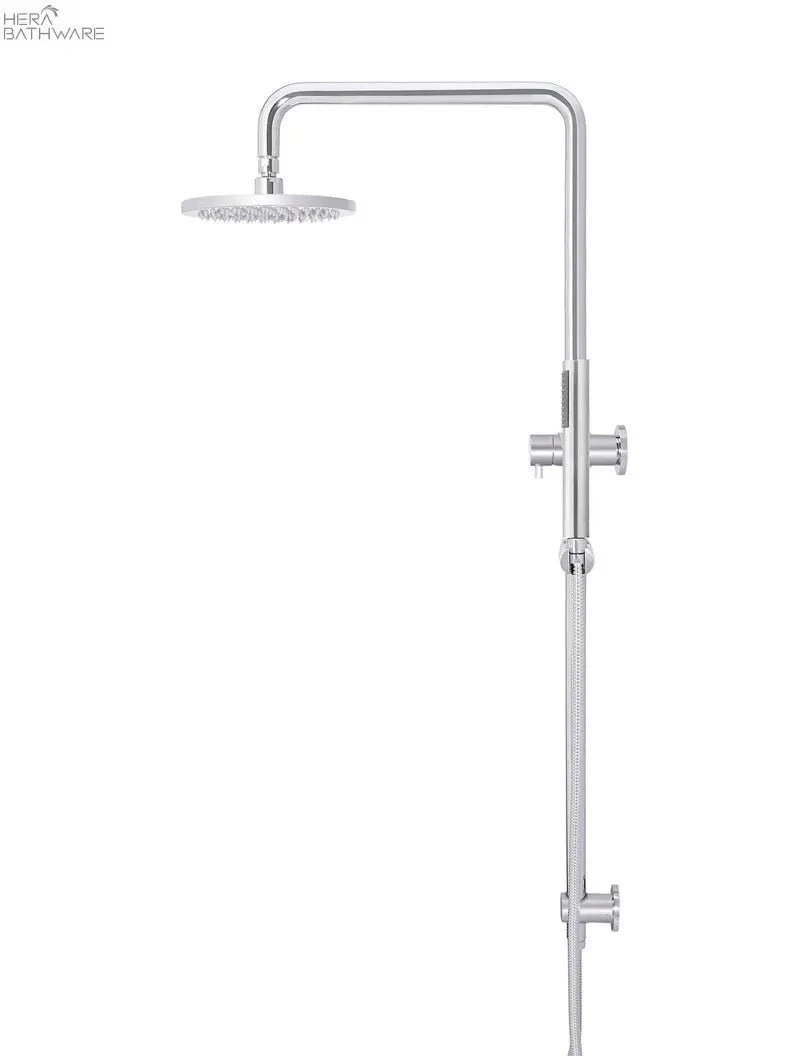 Round Combination Shower Rail, 200mm Rose, Single Function Hand Shower 18 Round Combination Shower Rail, 200mm Rose, Single Function Hand Shower - Image 18