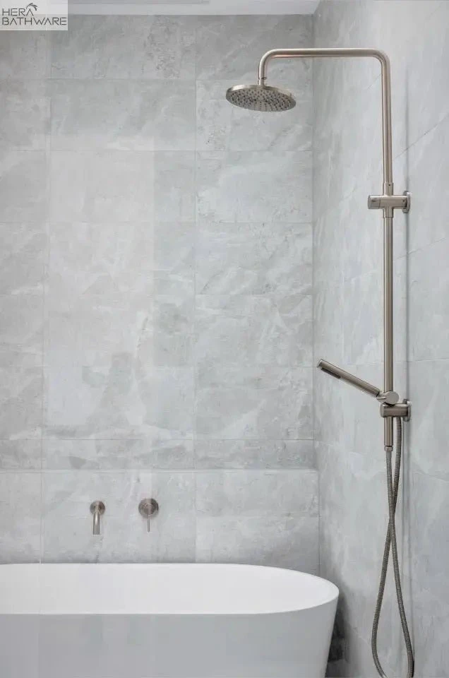 Round Combination Shower Rail, 200mm Rose, Single Function Hand Shower 9 Round Combination Shower Rail, 200mm Rose, Single Function Hand Shower - Image 9