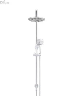Round Combination Shower Rail, 200mm Rose, Three-Function Hand Shower