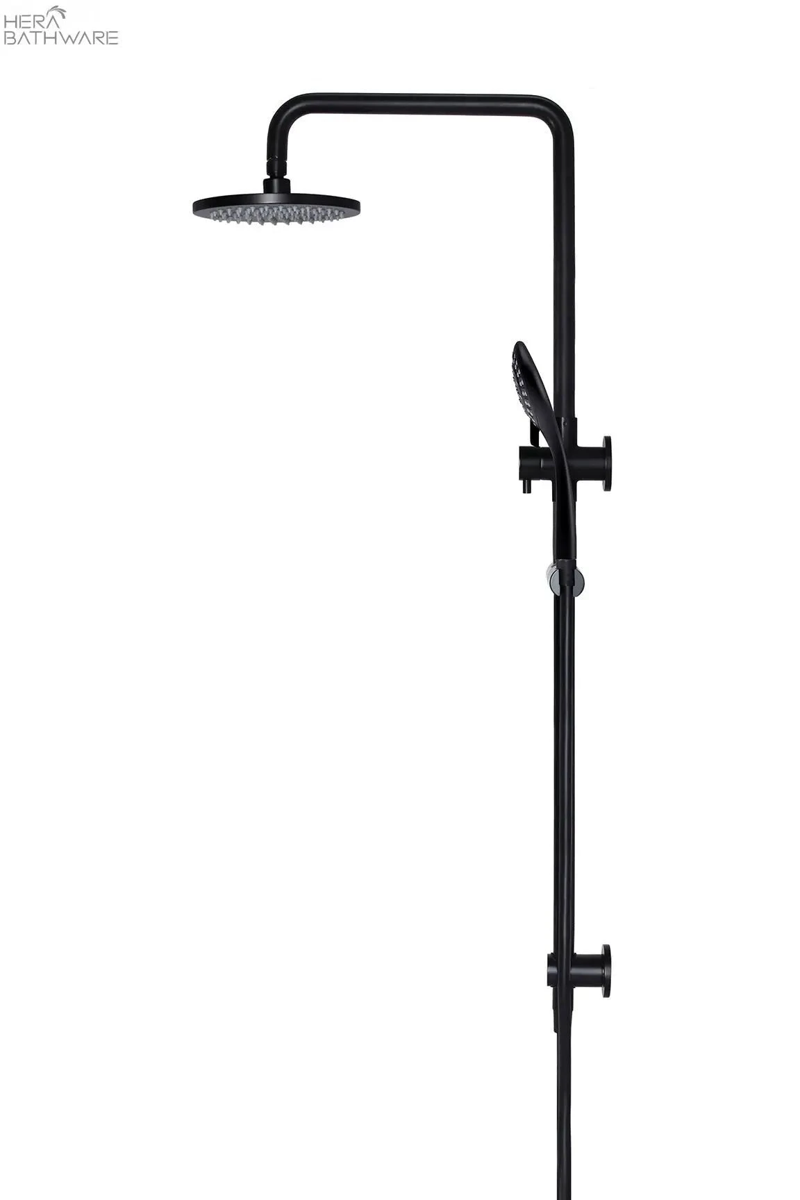 Round Combination Shower Rail, 200mm Rose, Three-Function Hand Shower 4 Round Combination Shower Rail, 200mm Rose, Three-Function Hand Shower - Image 4