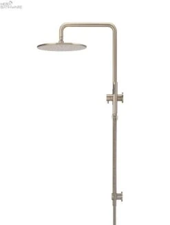 Round Combination Shower Rail, 300mm Rose, Single Function Hand Shower -HERA BATHWARE round combination shower rail 300mm rose single function hand showerchampagnetapwaremeir 209796